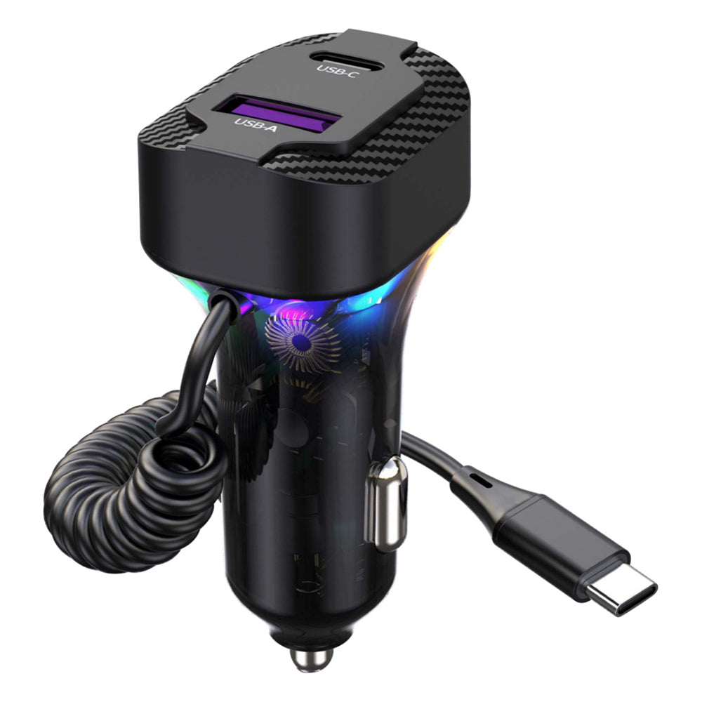 K9 QC3.0 USB+Type-C Phone Fast Charging Adapter Car Charger with PD 30W Type-C Cable K9 QC3.0 USB+Type-C Phone Fast Charging Adapter Car Charger with PD 30W Type-C Cable